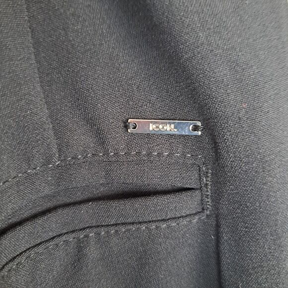 NWT ICON Amsterdam Trousers Dress Pants Size 32 31x29 Solid Black - Picture 8 of 14